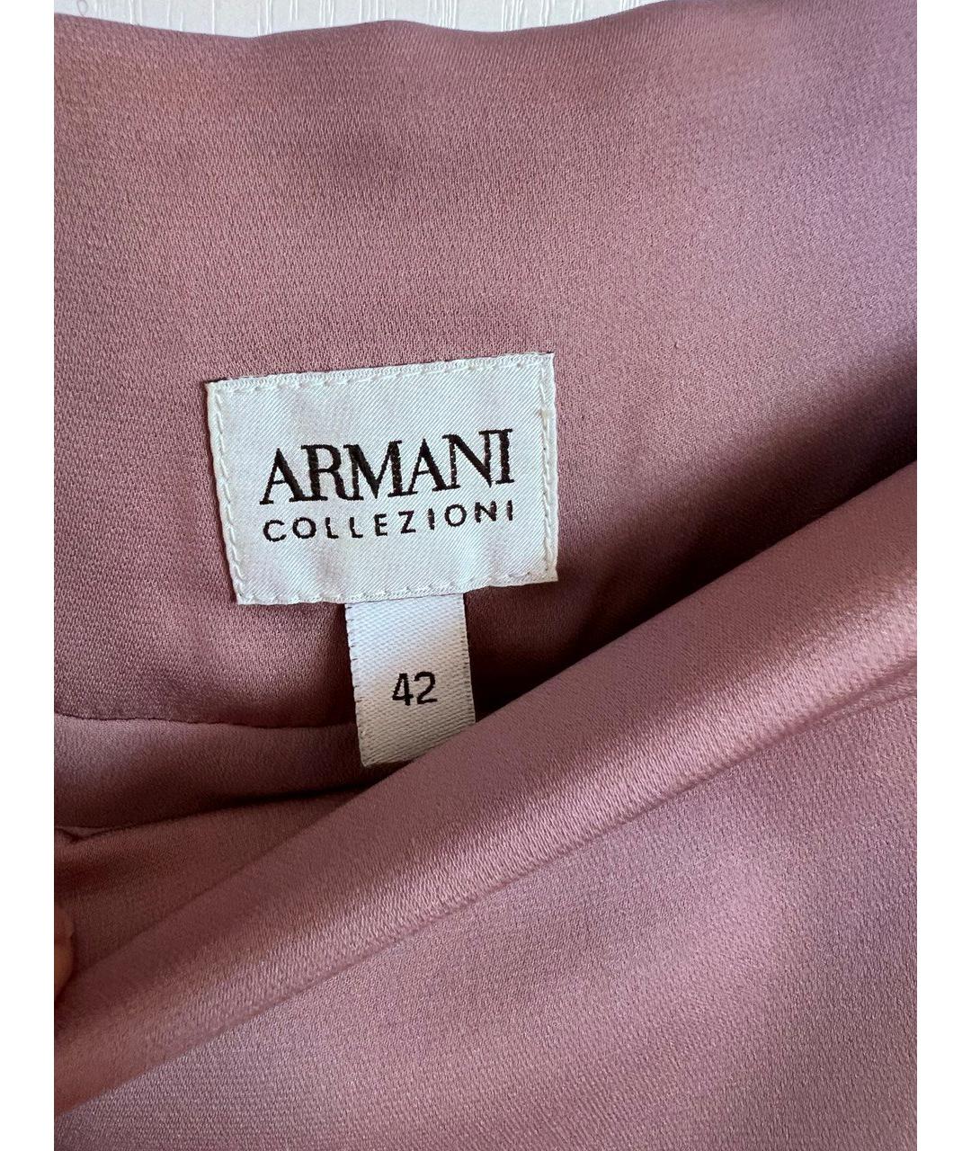 ARMANI COLLEZIONI Розовое шелковое коктейльное платье, фото 3