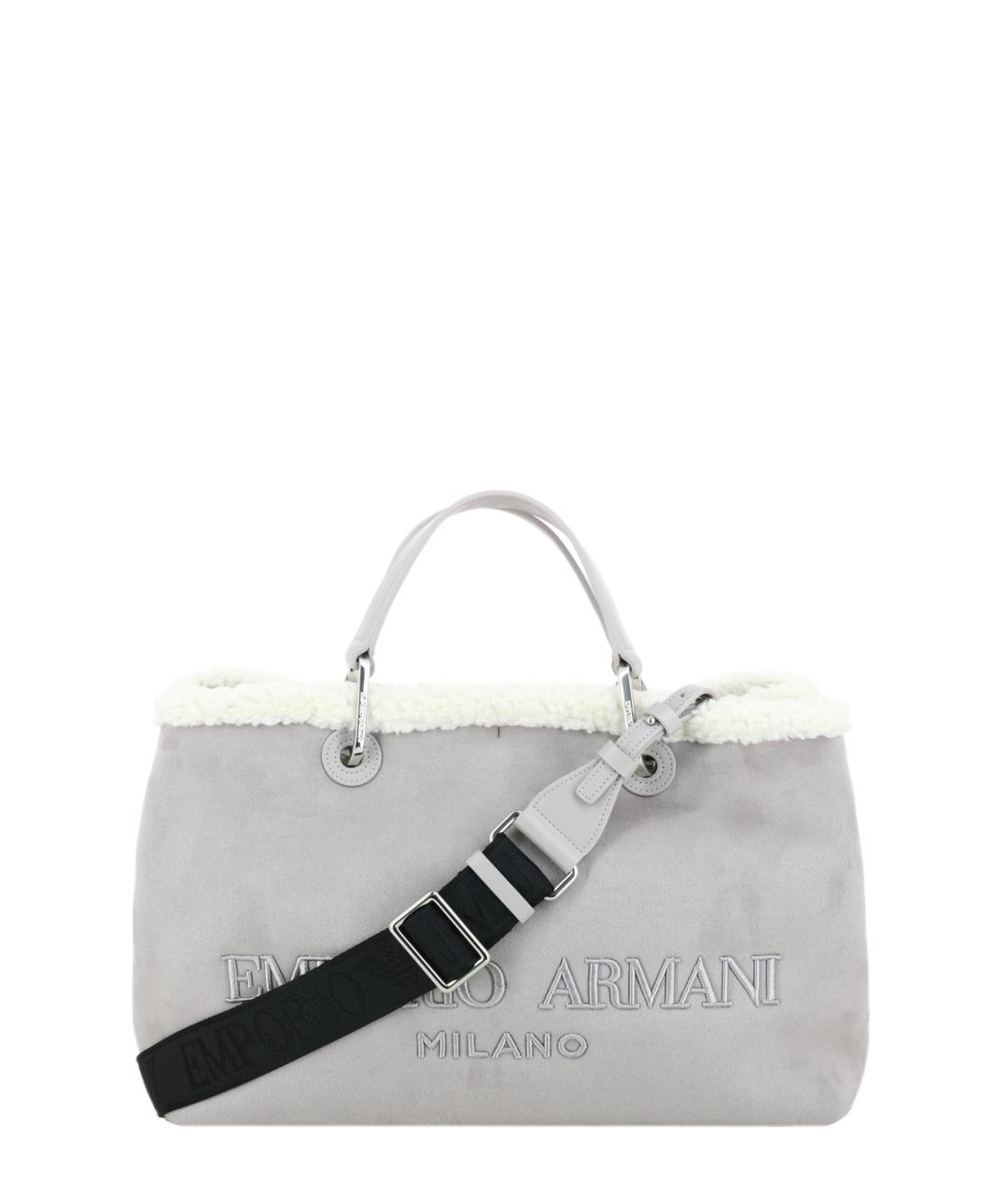 EMPORIO ARMANI Серая сумка тоут, фото 3