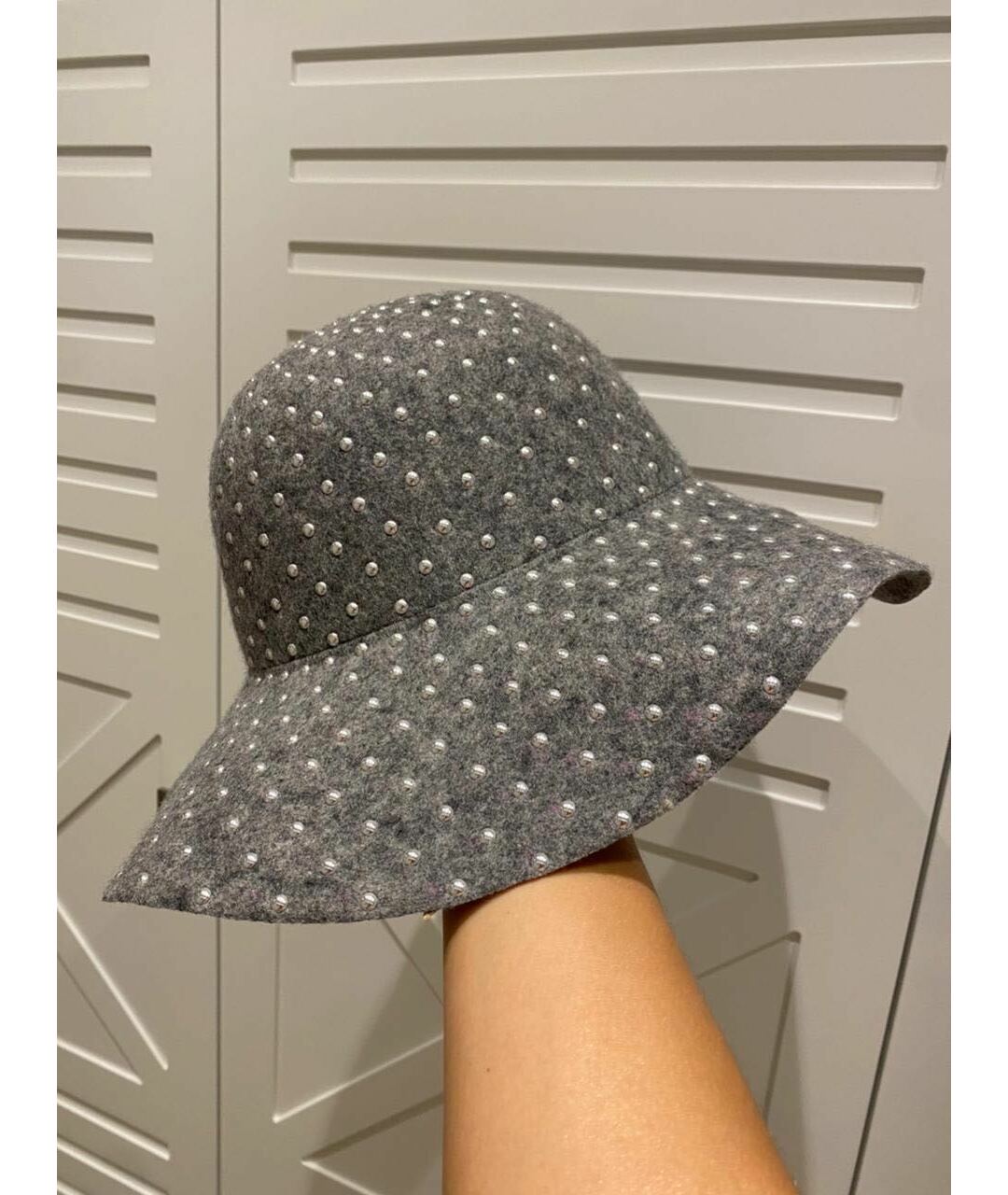 GUCCI Серая шерстяная шляпа, фото 2