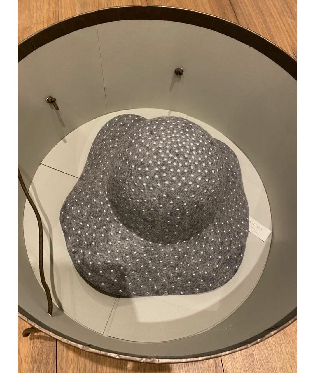 GUCCI Серая шерстяная шляпа, фото 6