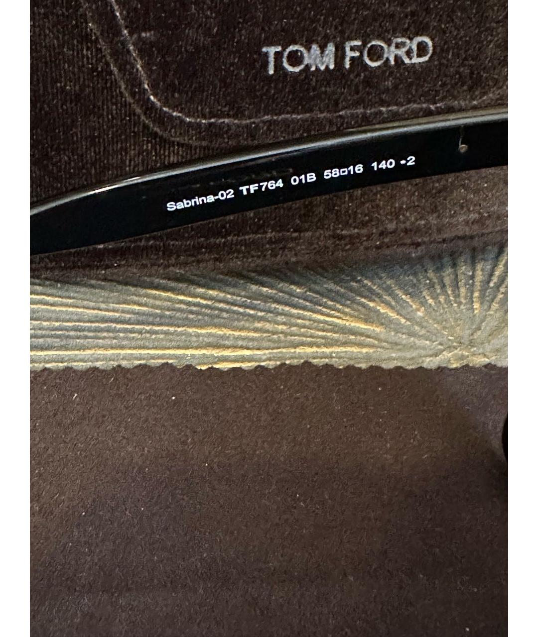 TOM FORD Черные пластиковые солнцезащитные очки, фото 7