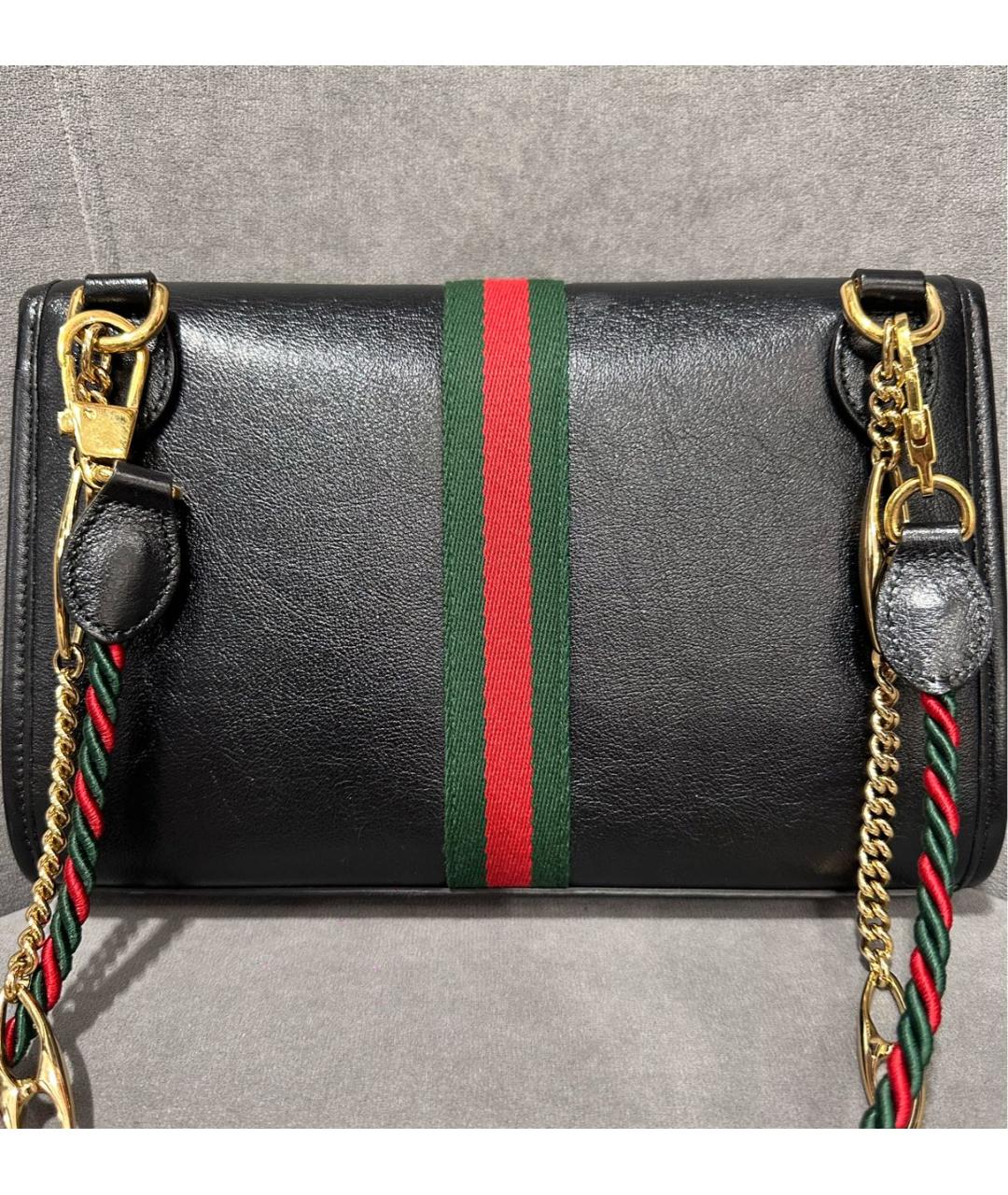 GUCCI Черная кожаная сумка через плечо, фото 3