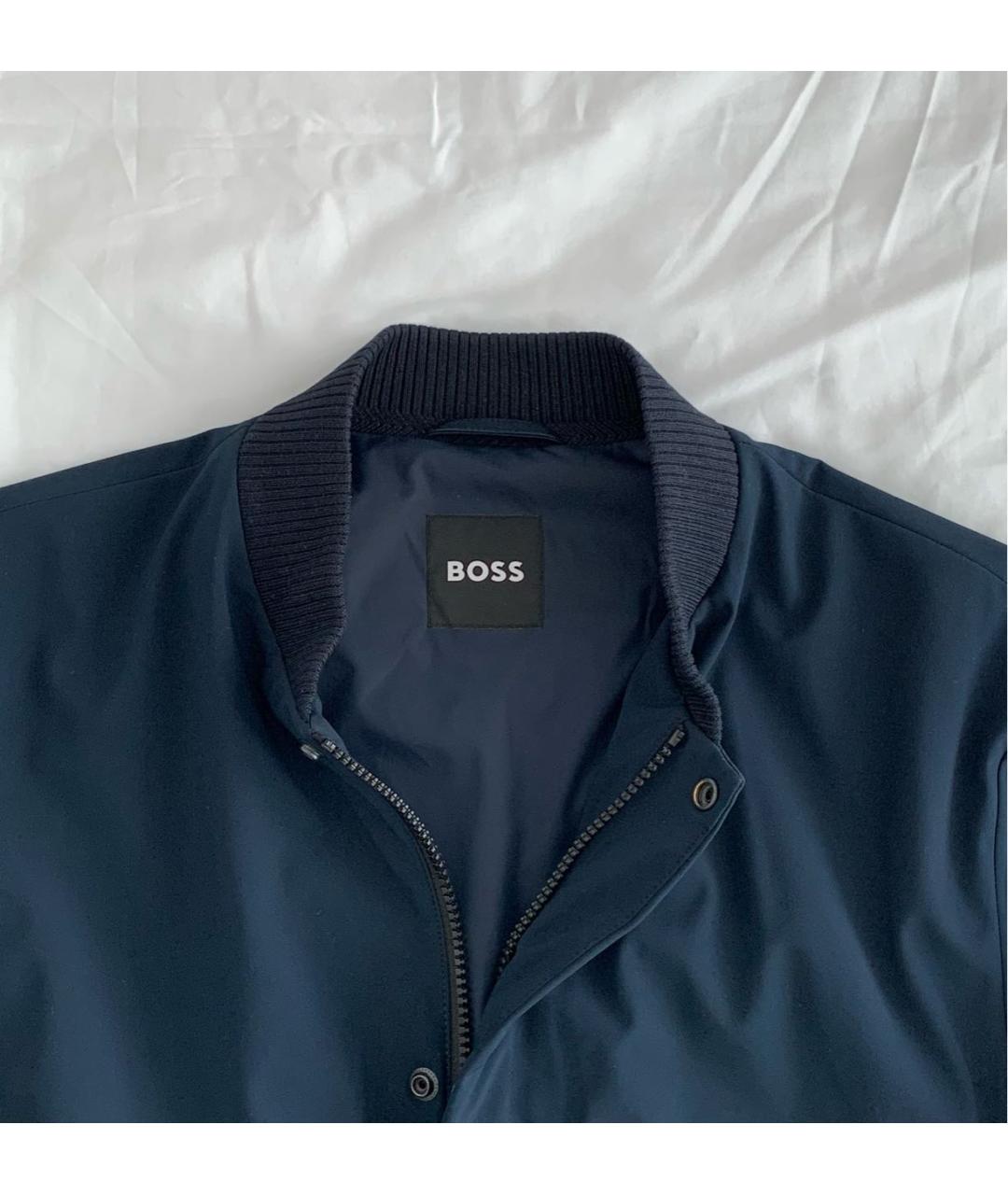 HUGO BOSS Темно-синяя полиэстеровая куртка, фото 3