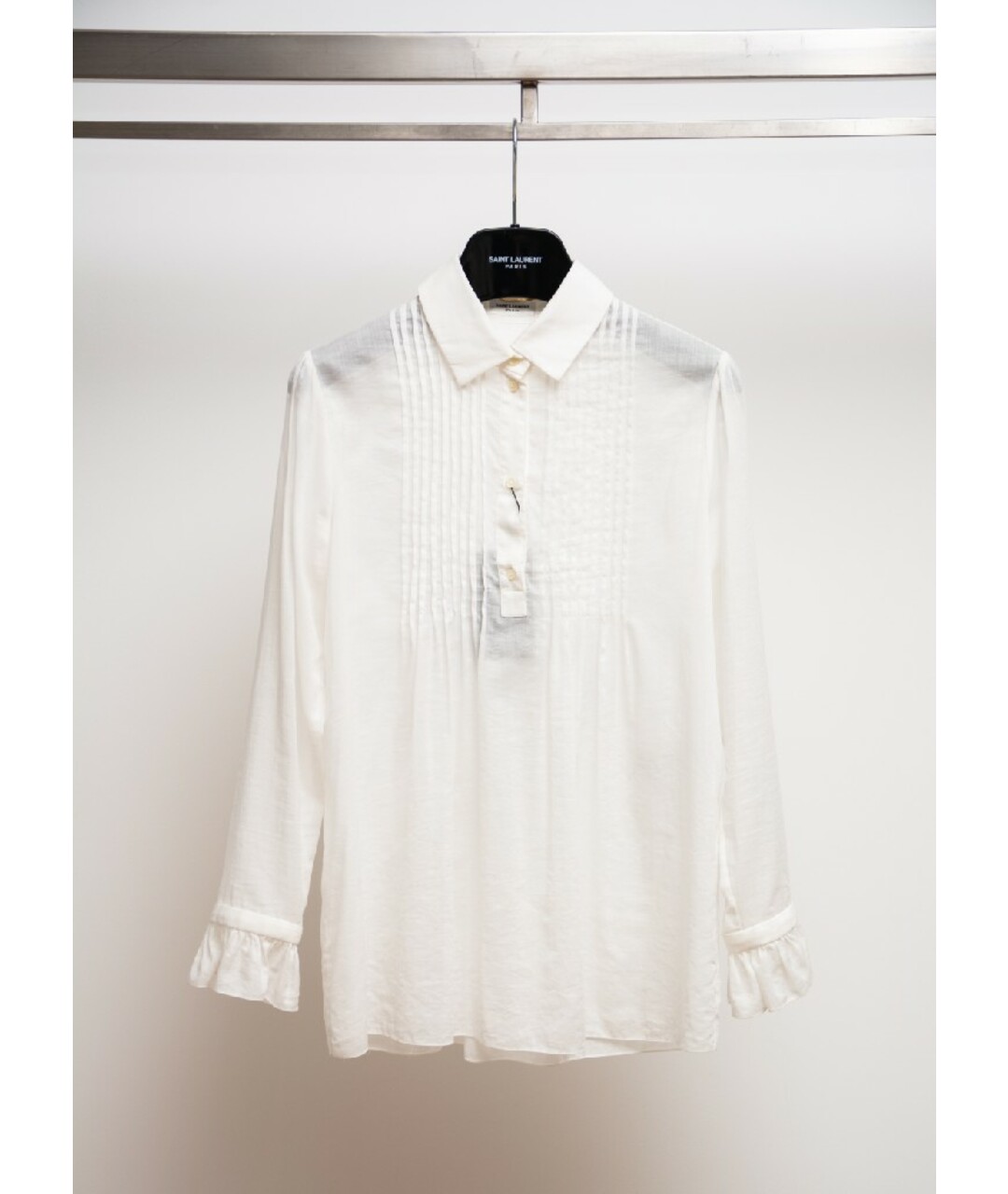 SAINT LAURENT Белая хлопковая рубашка, фото 6