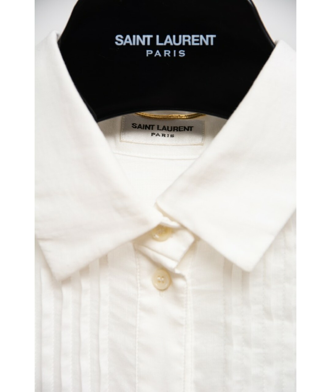 SAINT LAURENT Белая хлопковая рубашка, фото 4