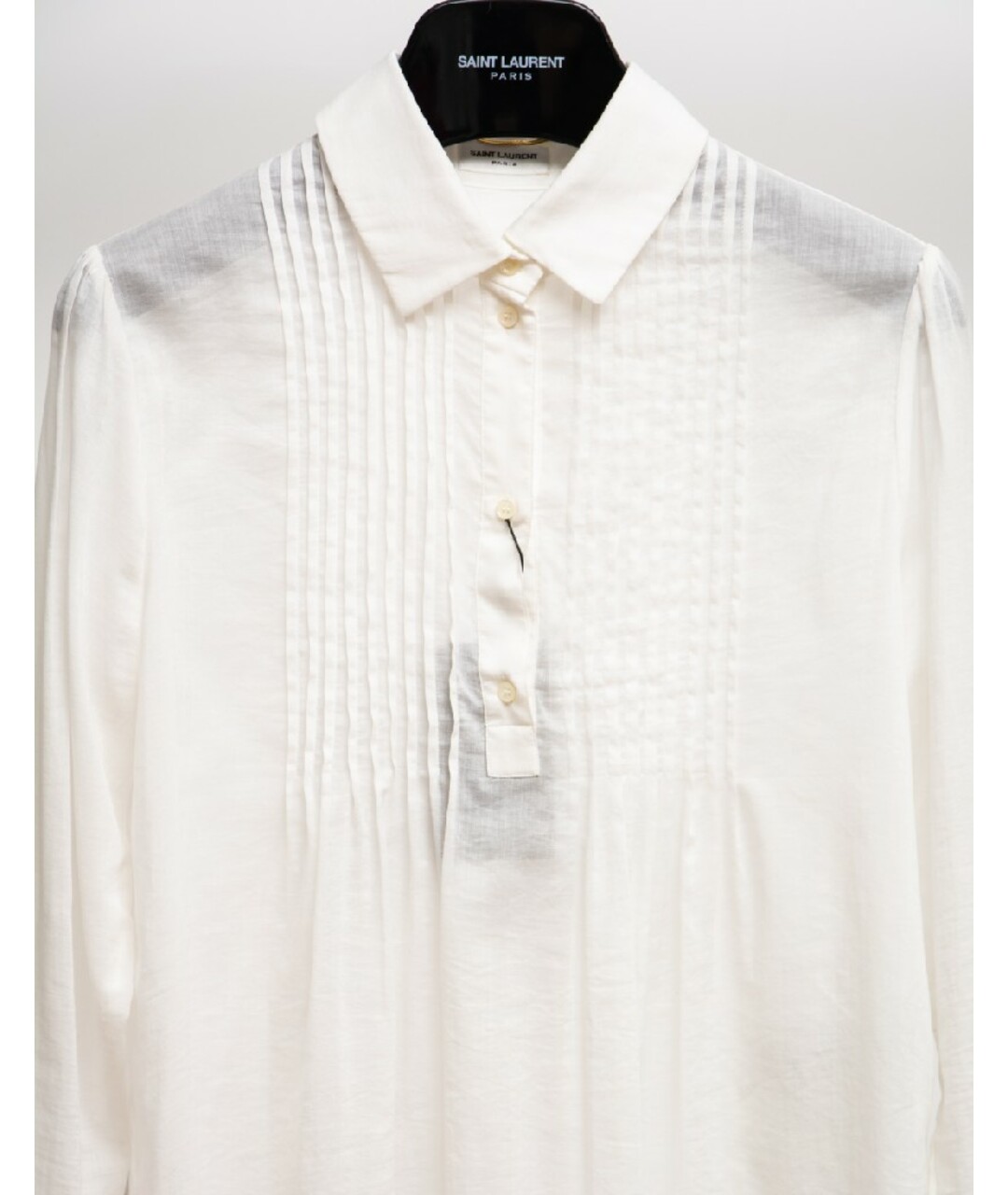 SAINT LAURENT Белая хлопковая рубашка, фото 2