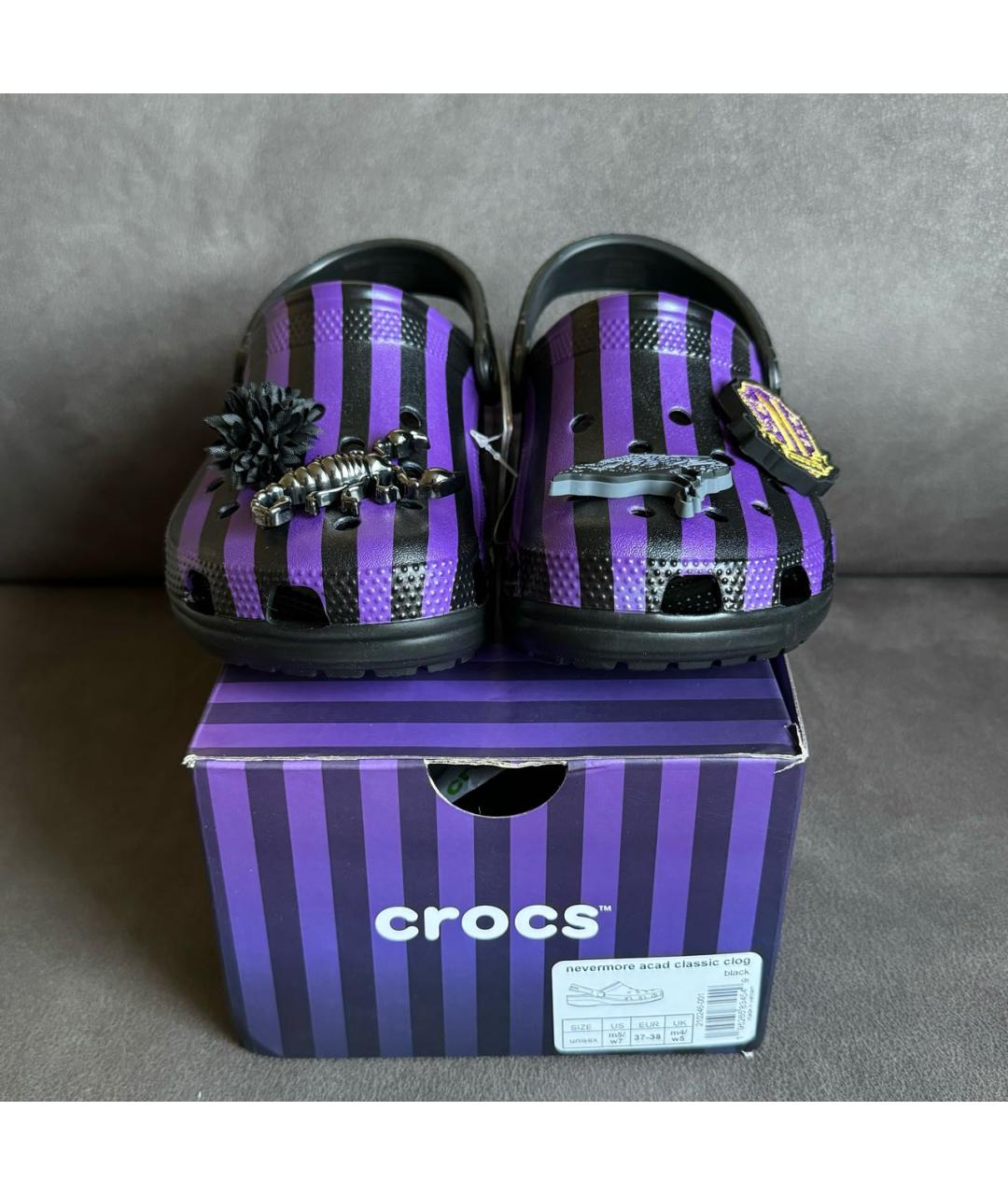 CROCS Фиолетовые резиновые сабо, фото 2