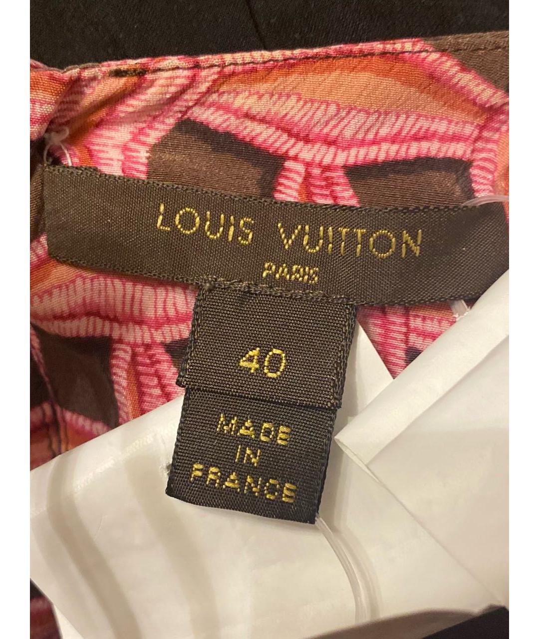 LOUIS VUITTON Коралловая шелковая блузы, фото 4