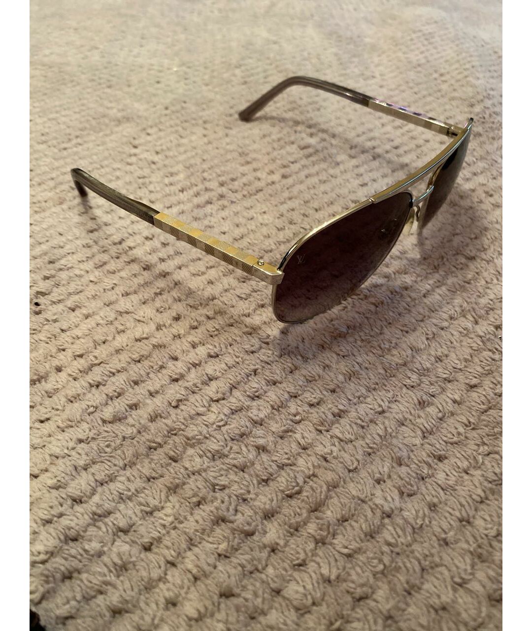 LOUIS VUITTON PRE-OWNED Серебряные пластиковые солнцезащитные очки, фото 2