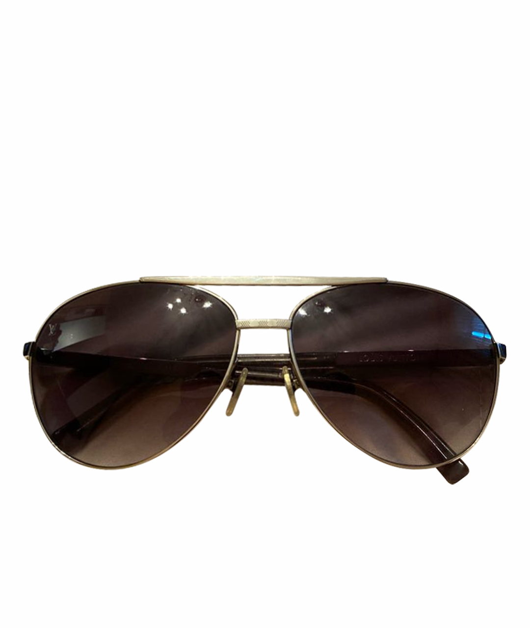 LOUIS VUITTON PRE-OWNED Серебряные пластиковые солнцезащитные очки, фото 1