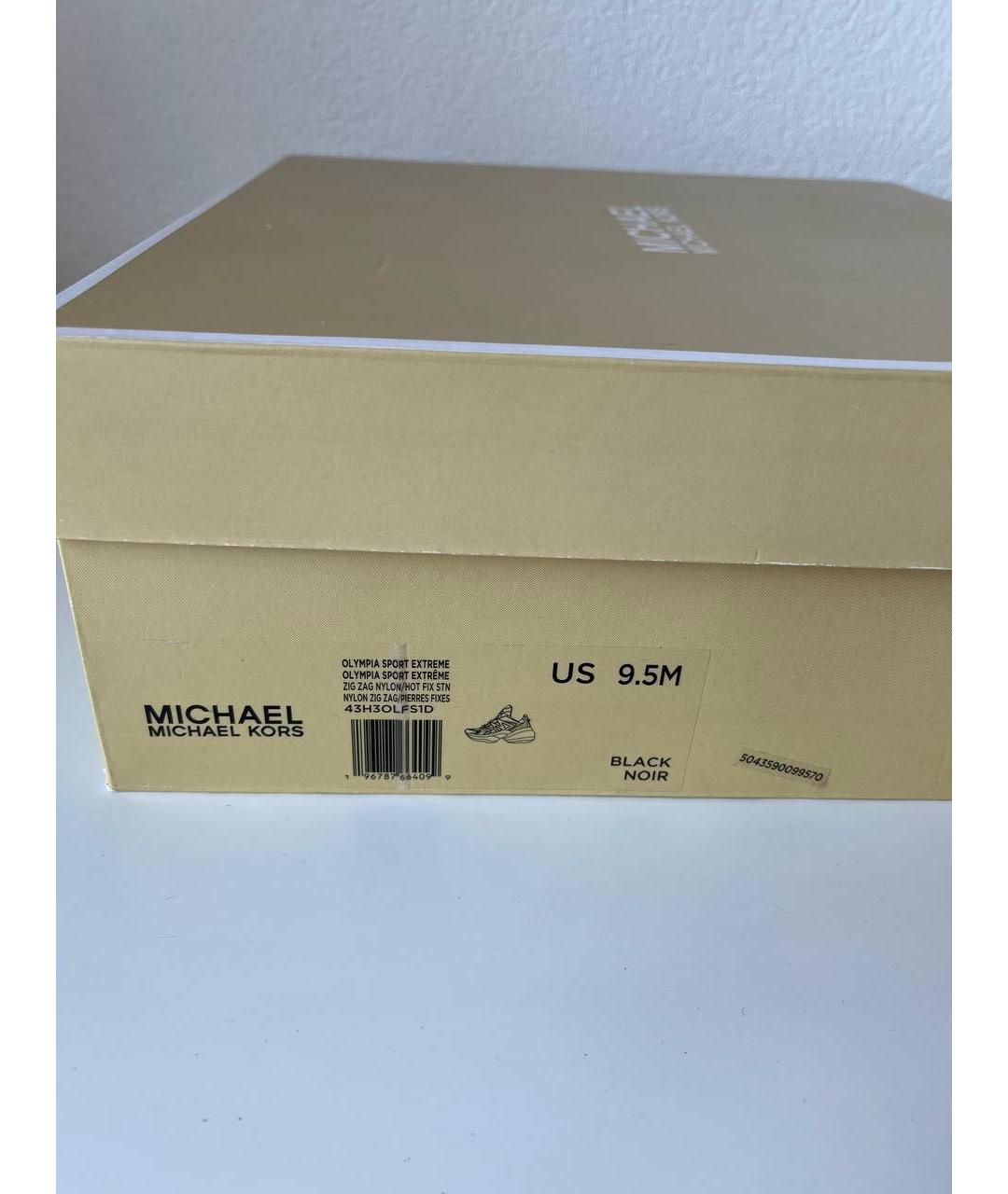 MICHAEL KORS Черные кожаные кроссовки, фото 4