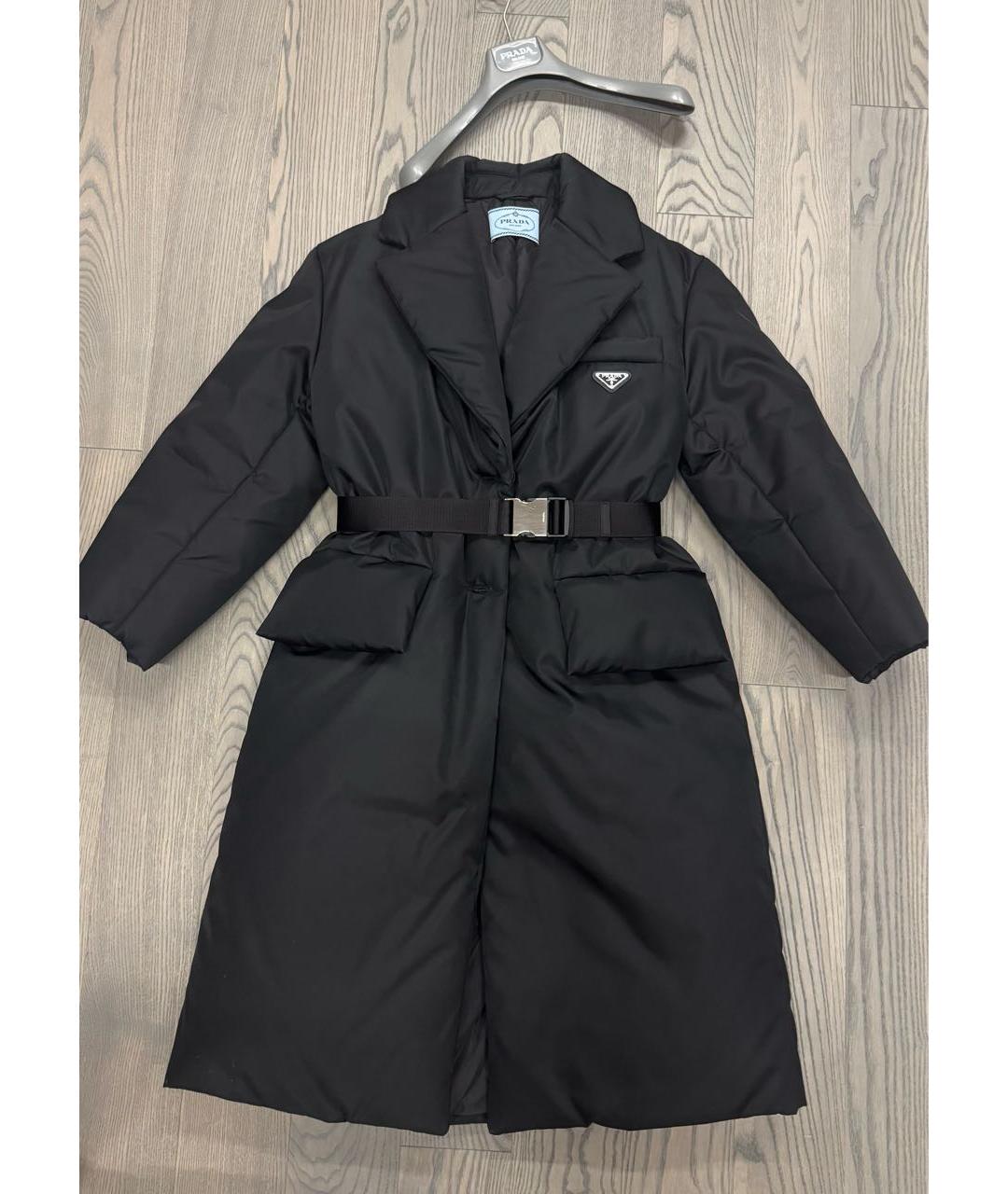 PRADA Черный полиамидовый пуховик, фото 7