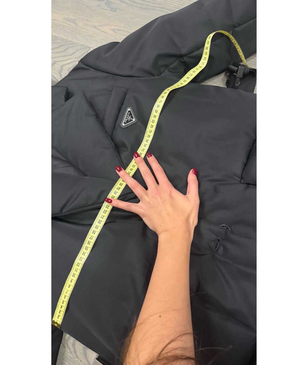 PRADA Черный полиамидовый пуховик, фото 5