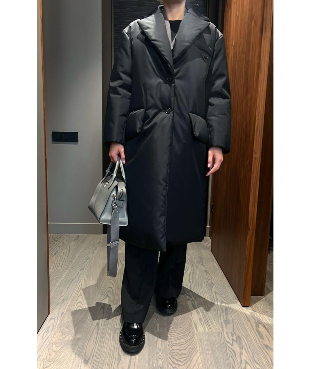 PRADA Черный полиамидовый пуховик, фото 6