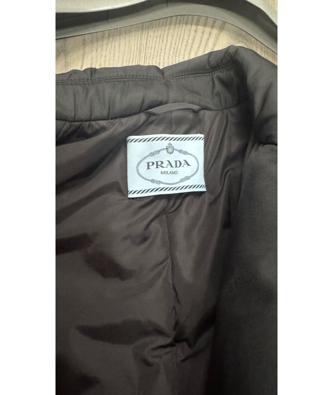 PRADA Черный полиамидовый пуховик, фото 3