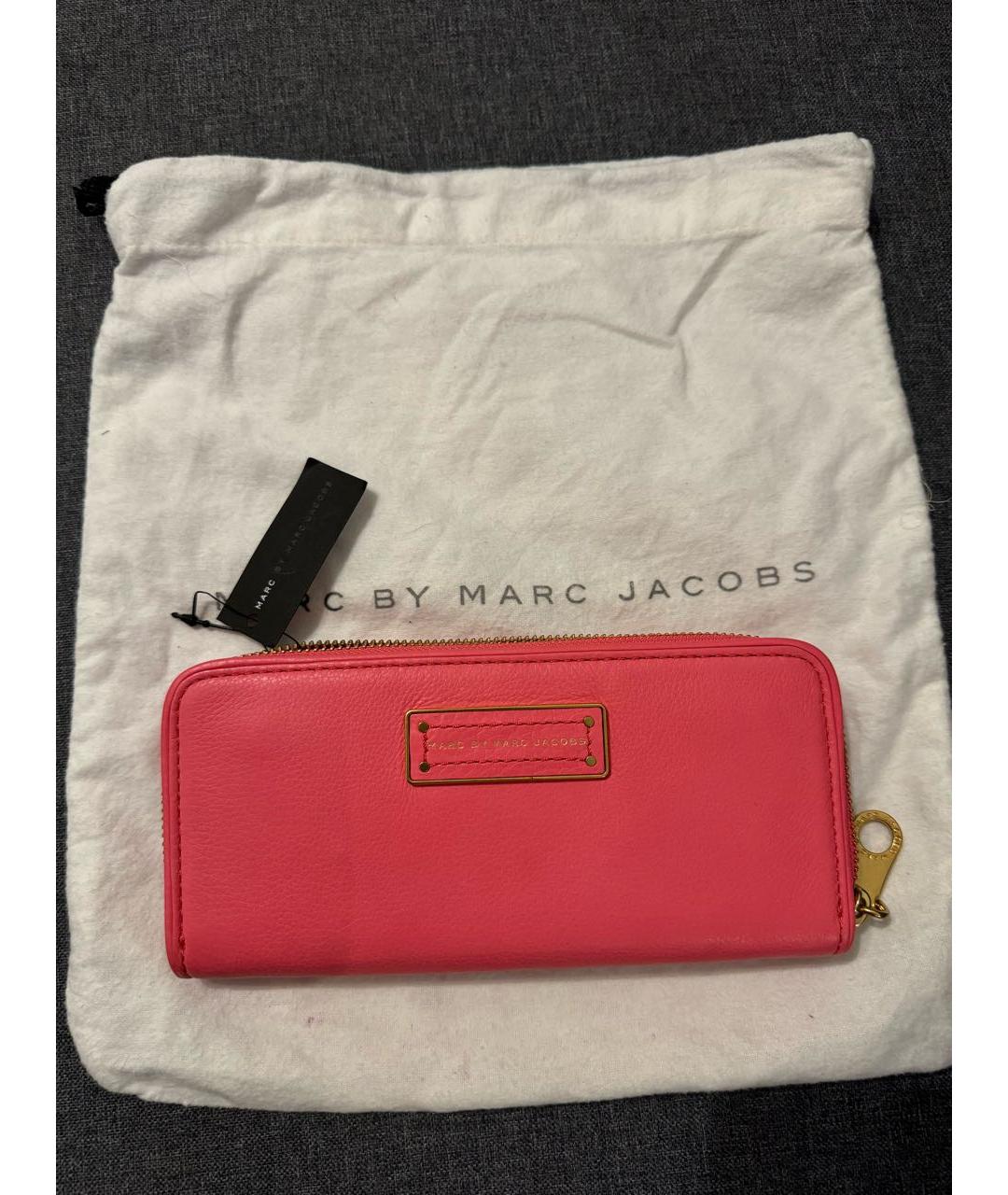 MARC BY MARC JACOBS Розовый кожаный кошелек, фото 4