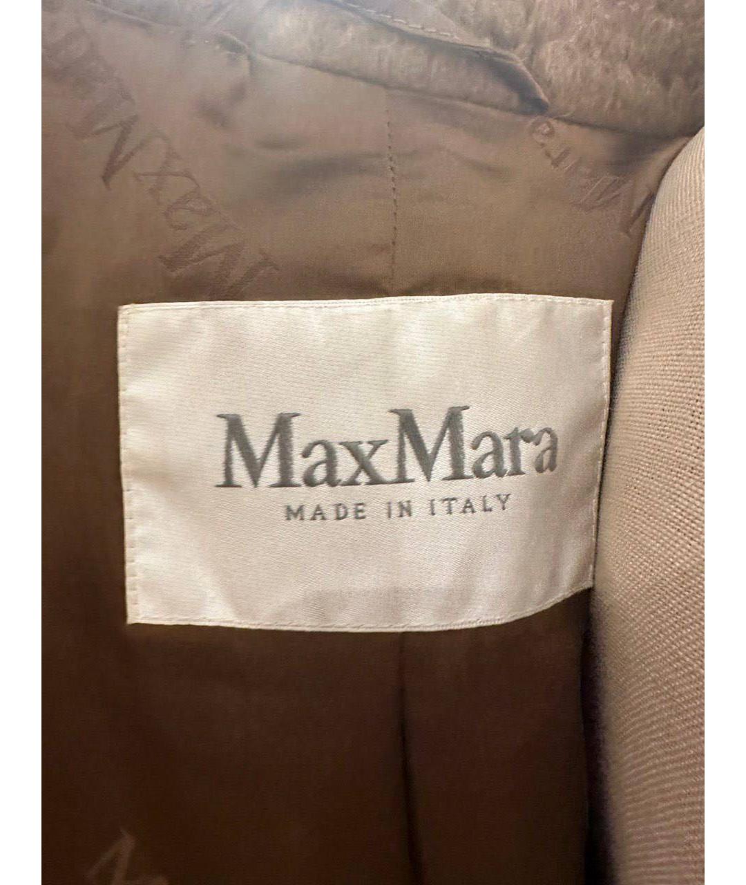 MAX MARA Коричневая шерстяная шуба, фото 3