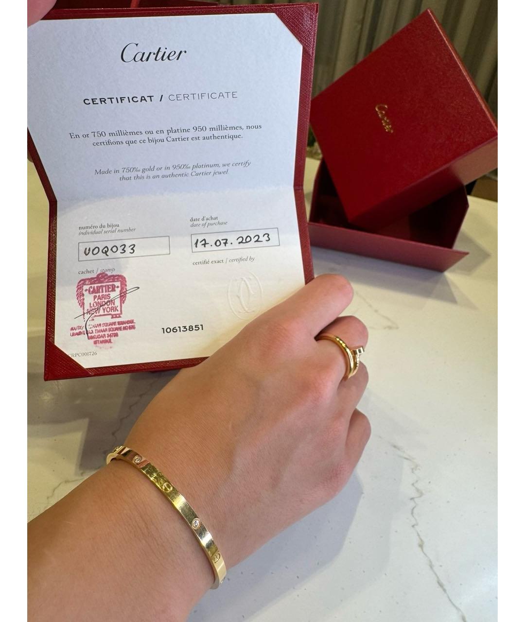 CARTIER Золотой браслет из желтого золота, фото 5