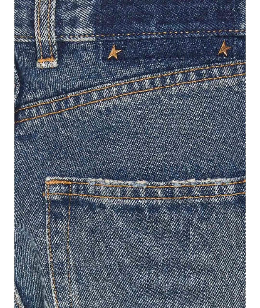 GOLDEN GOOSE DELUXE BRAND Синие прямые джинсы, фото 4