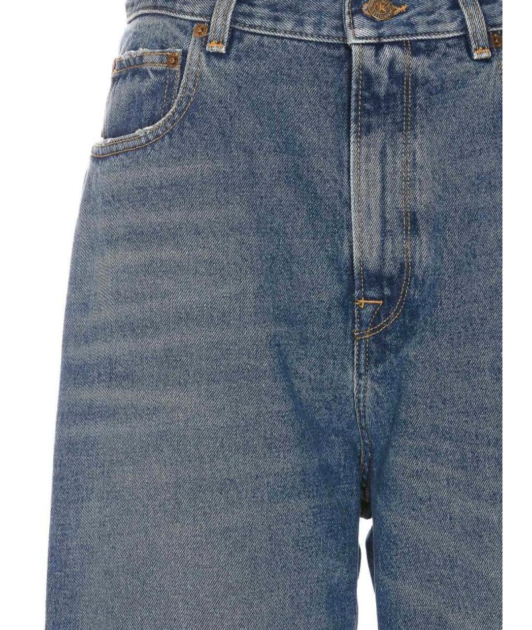 GOLDEN GOOSE DELUXE BRAND Синие прямые джинсы, фото 2