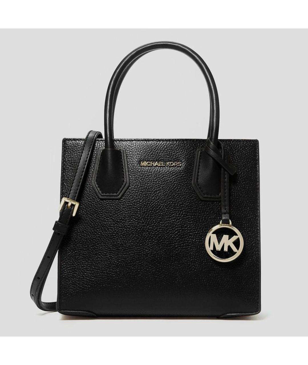 MICHAEL KORS Черная кожаная сумка с короткими ручками, фото 5