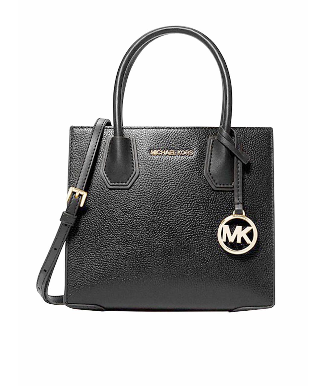 MICHAEL KORS Черная кожаная сумка с короткими ручками, фото 1