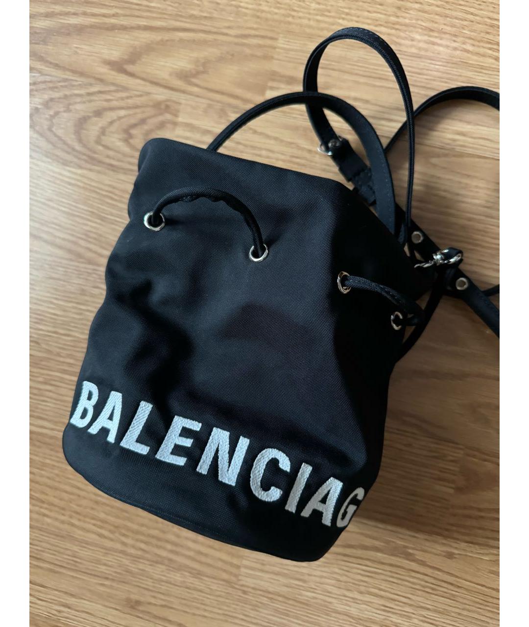 BALENCIAGA Черная тканевая сумка через плечо, фото 2