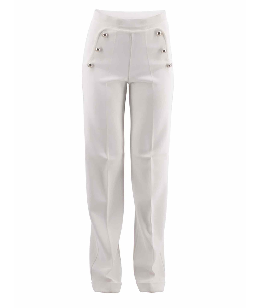 SALVATORE FERRAGAMO Белые прямые брюки, фото 1