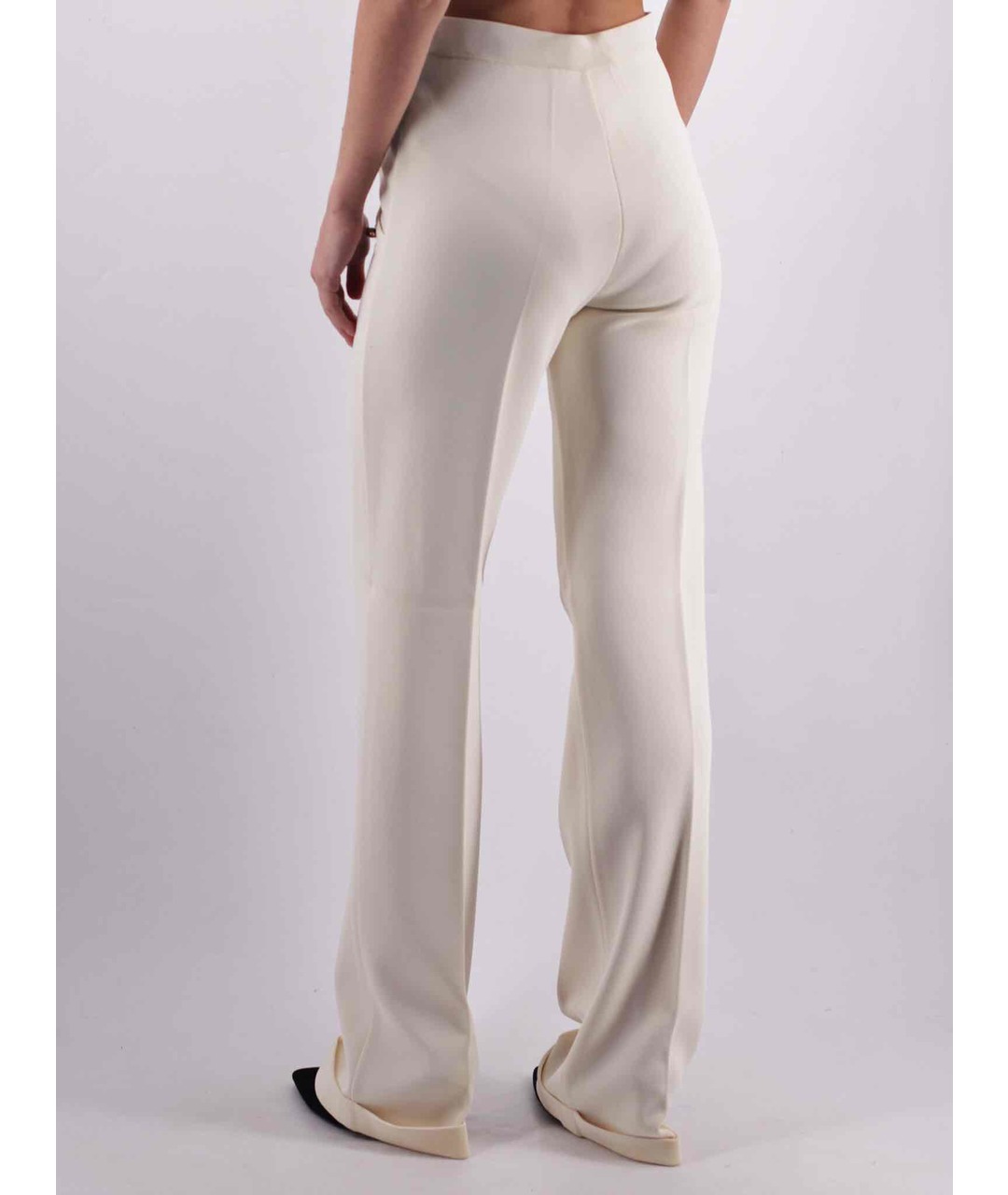 SALVATORE FERRAGAMO Белые прямые брюки, фото 3