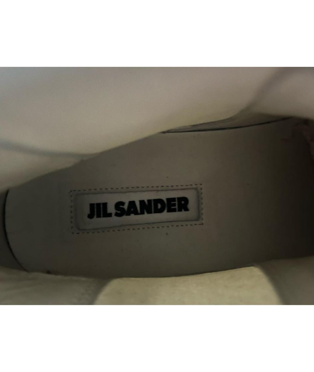 JIL SANDER Белые кожаные ботинки, фото 5