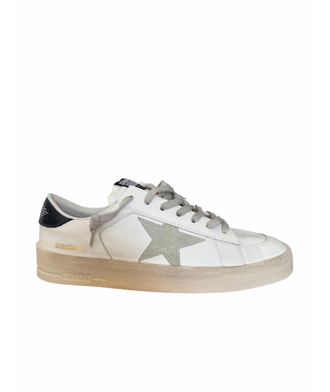 GOLDEN GOOSE DELUXE BRAND Белые кожаные низкие кроссовки / кеды, фото 1