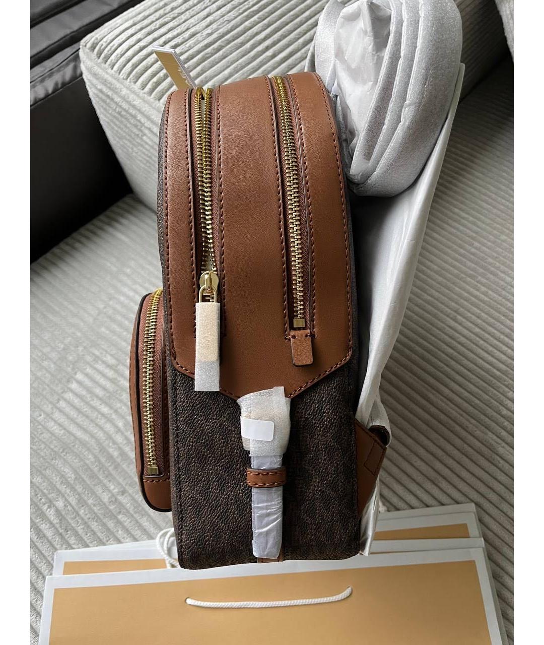 MICHAEL KORS Коричневый кожаный рюкзак, фото 2