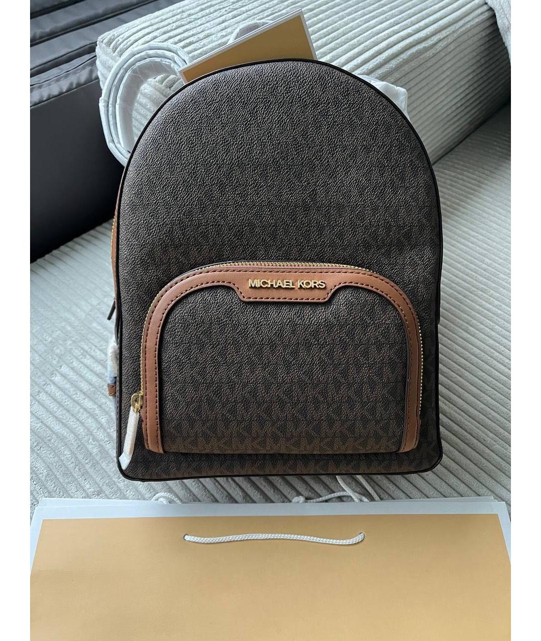MICHAEL KORS Коричневый кожаный рюкзак, фото 9