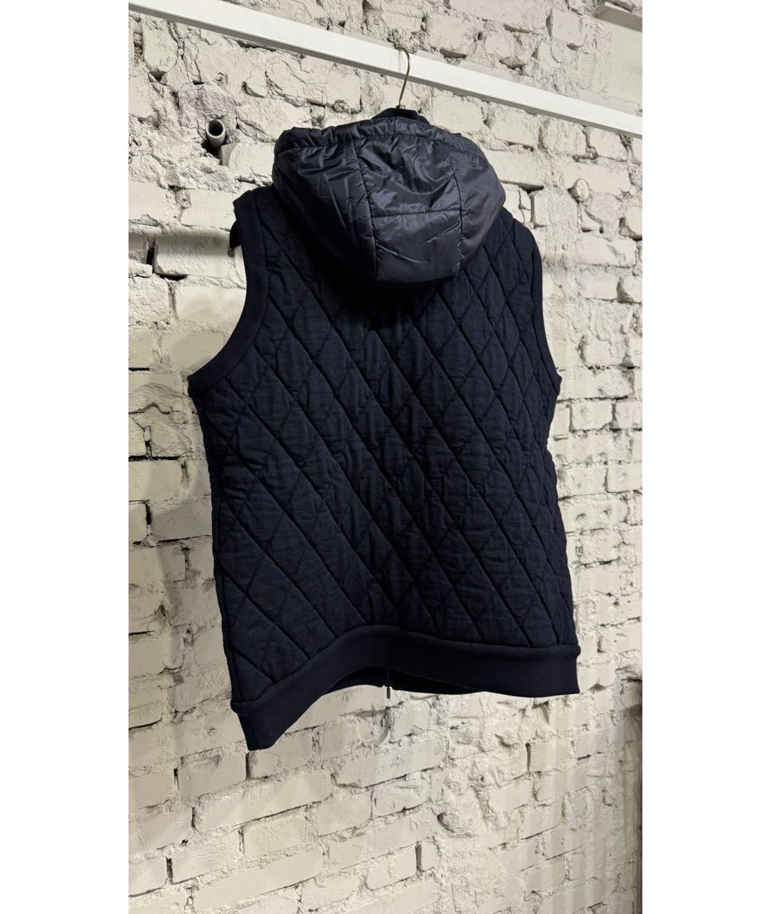 ZILLI Темно-синий шерстяной жилет, фото 3