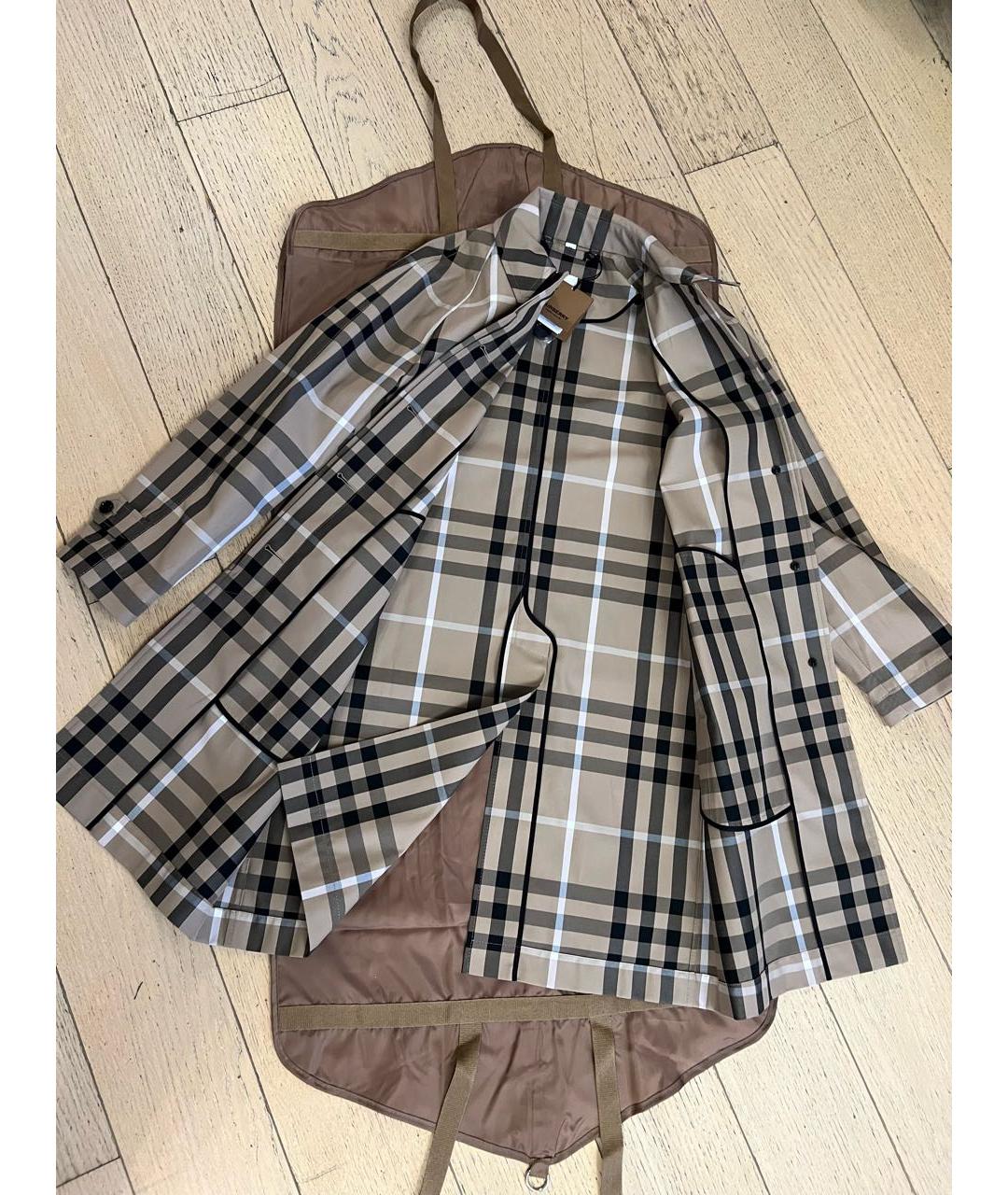 BURBERRY Коричневая полиэстеровая куртка, фото 3