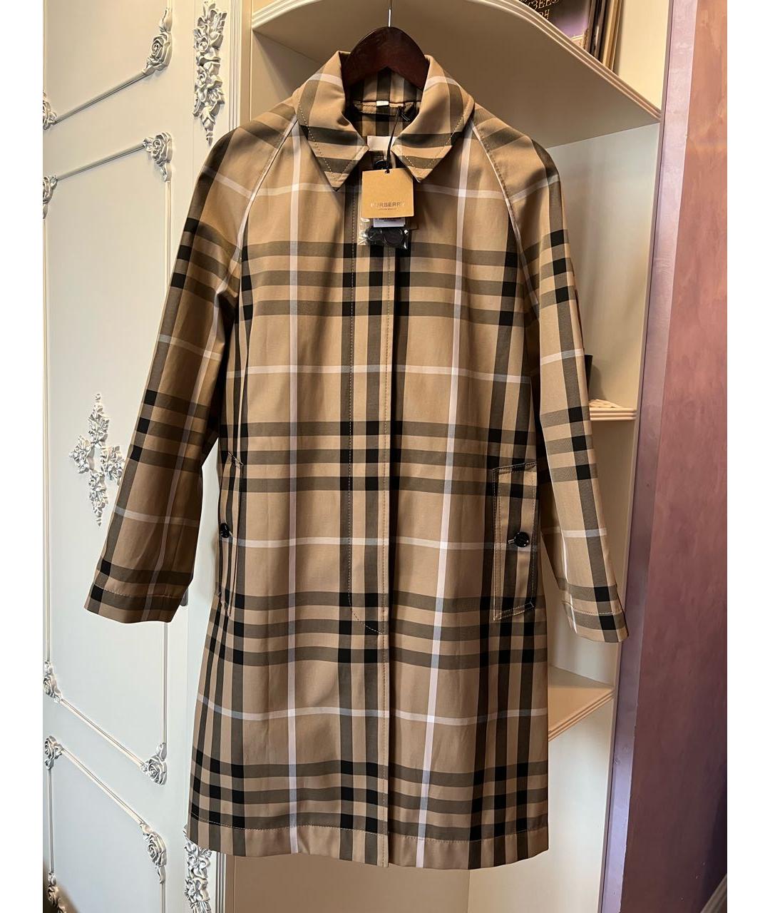 BURBERRY Коричневая полиэстеровая куртка, фото 5