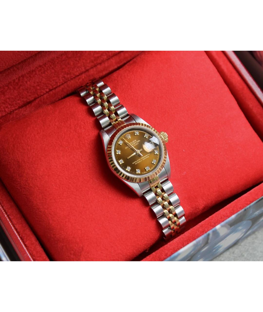 ROLEX Серебряные часы из желтого золота, фото 4