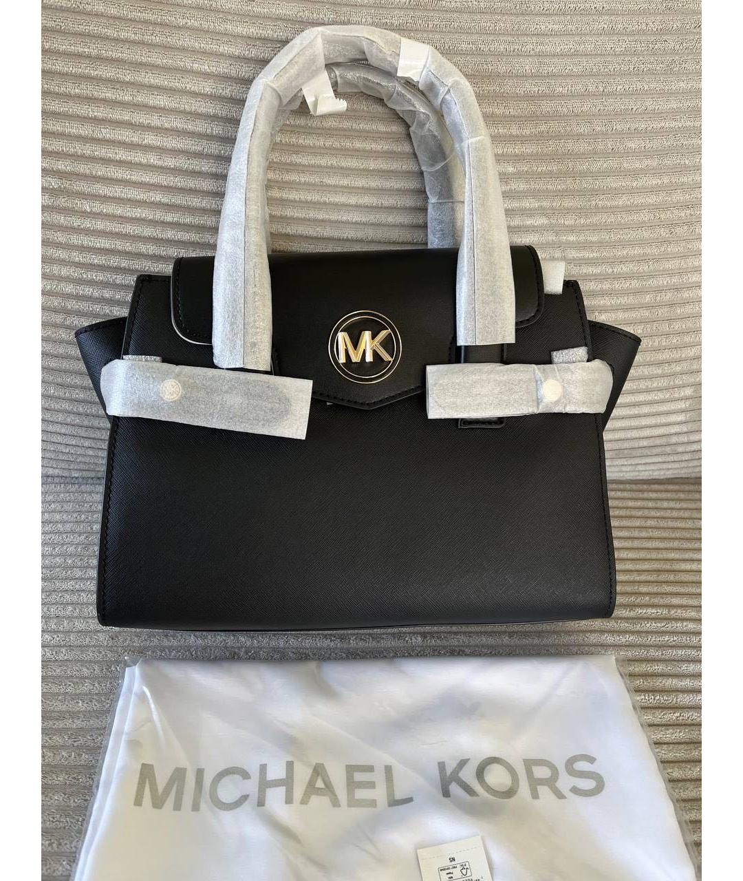 MICHAEL KORS Черная кожаная сумка через плечо, фото 8