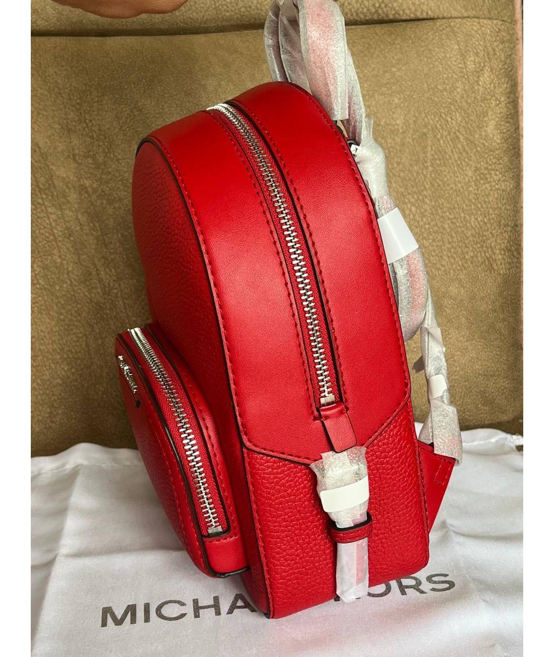 MICHAEL KORS Красный кожаный рюкзак, фото 4