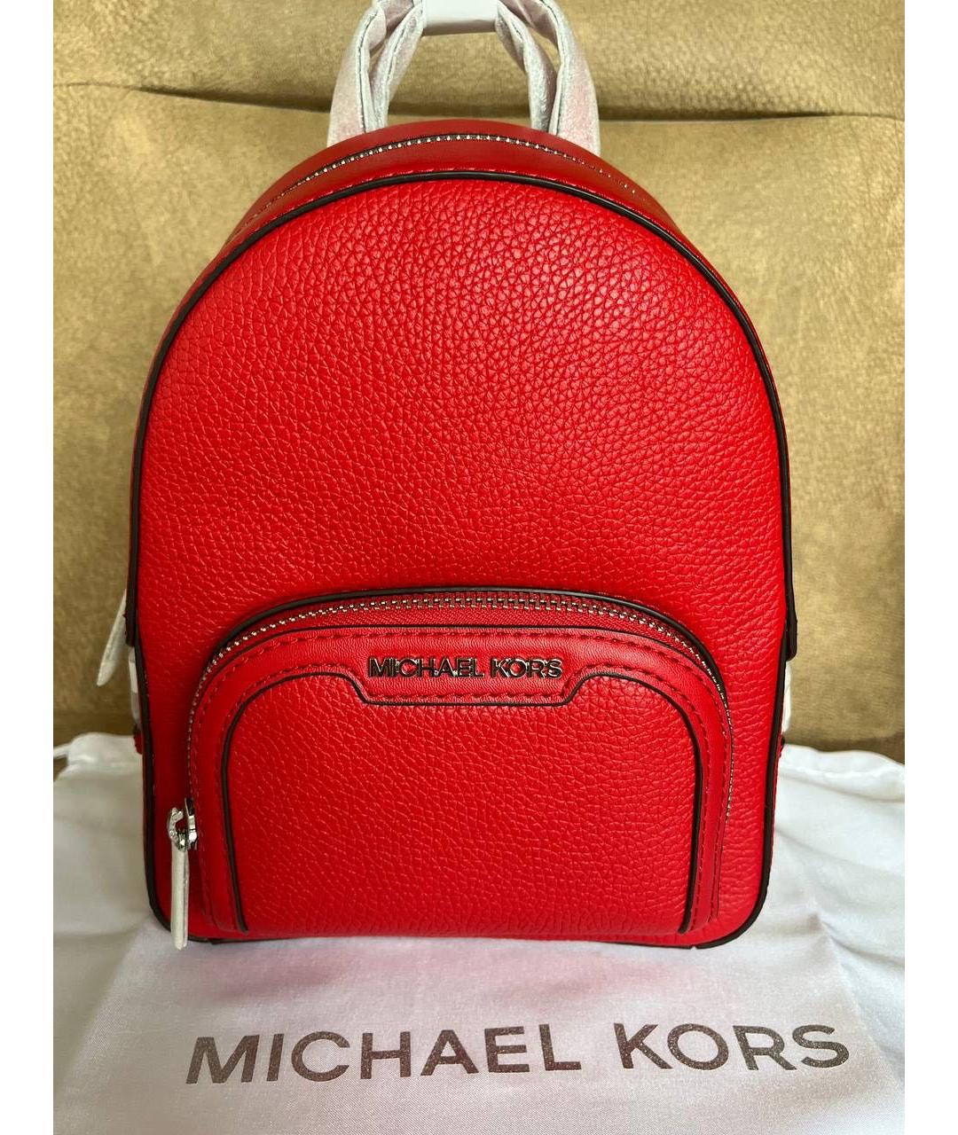 MICHAEL KORS Красный кожаный рюкзак, фото 9