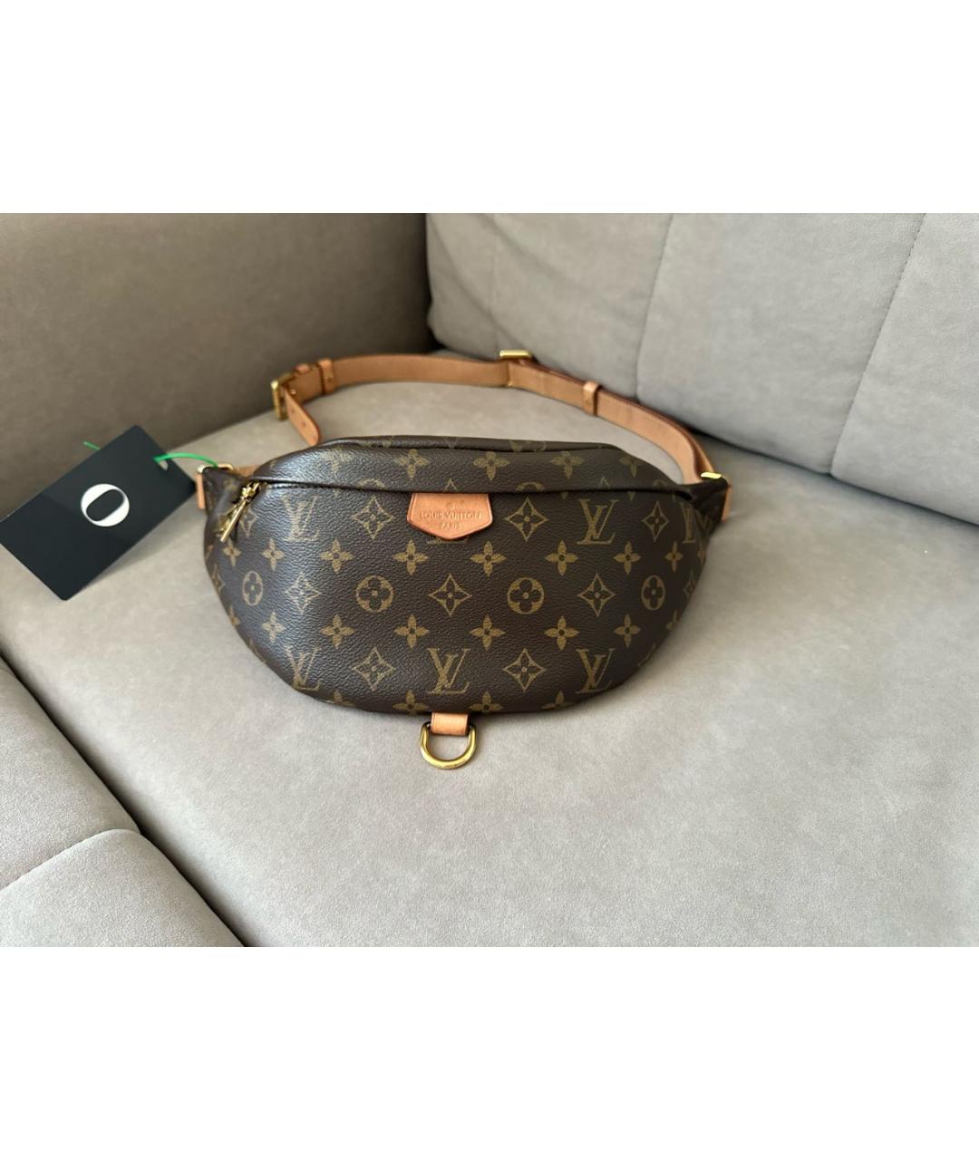 LOUIS VUITTON Коричневая поясная сумка, фото 9