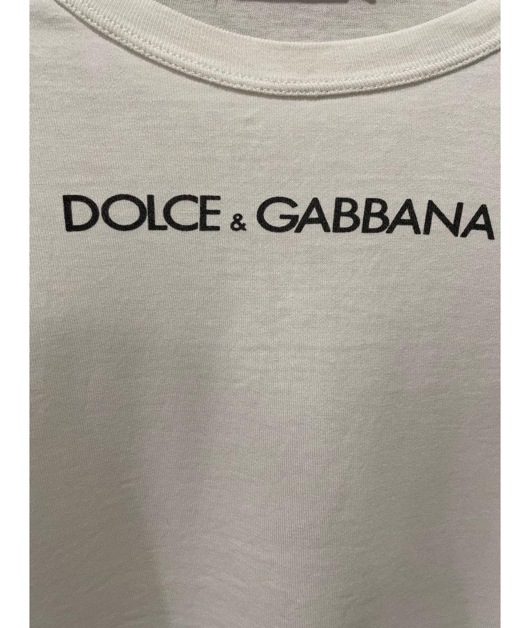 DOLCE&GABBANA Белая хлопковая футболка, фото 2