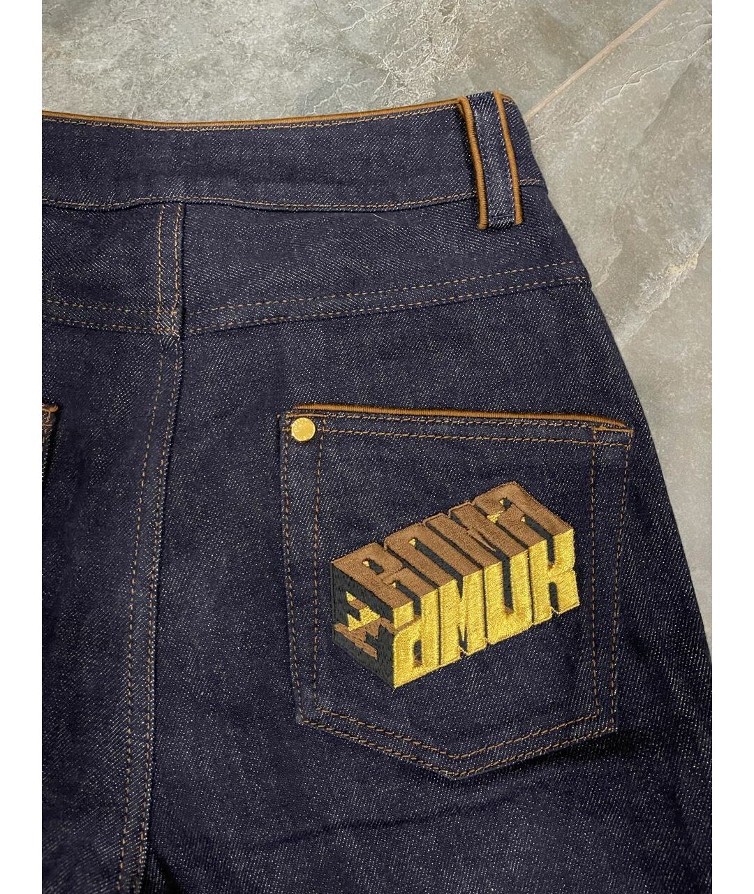 FENDI Синие джинсы слим, фото 3