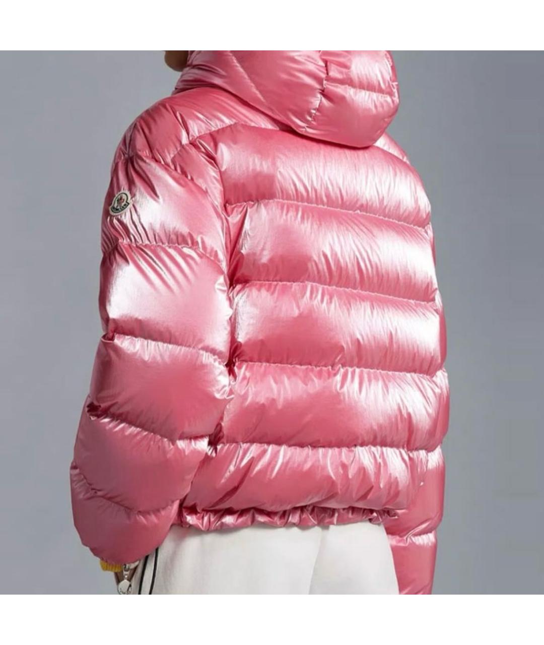 MONCLER Розовая синтетическая куртка, фото 3