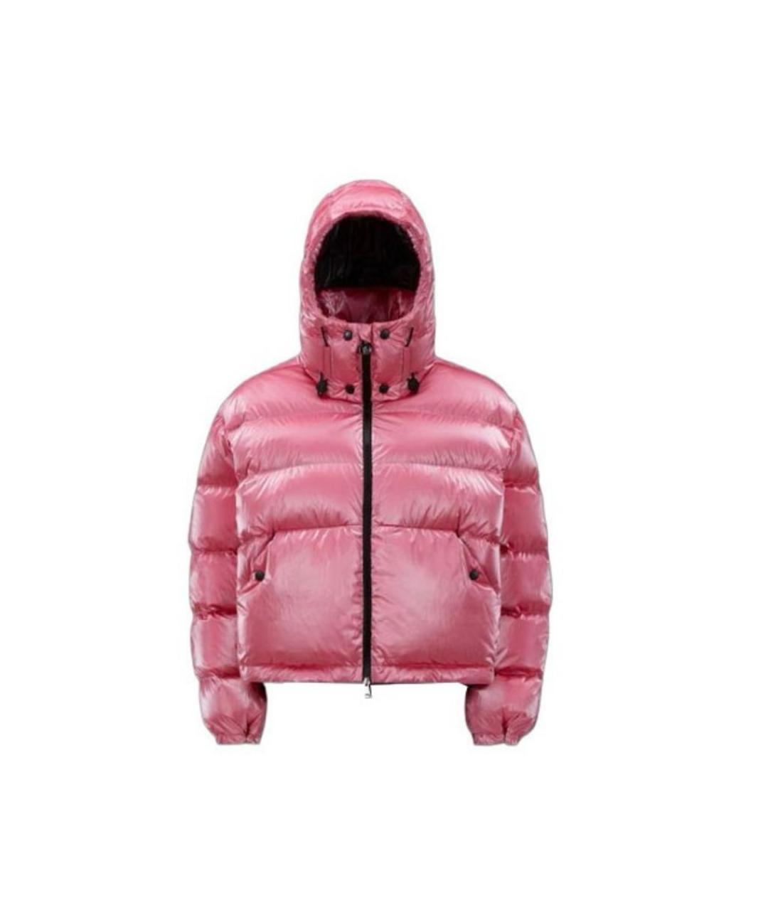 MONCLER Розовая синтетическая куртка, фото 1