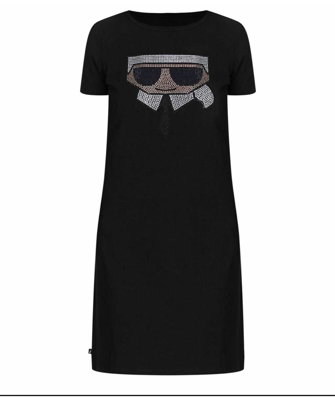 KARL LAGERFELD Черное хлопко-эластановое платье, фото 5
