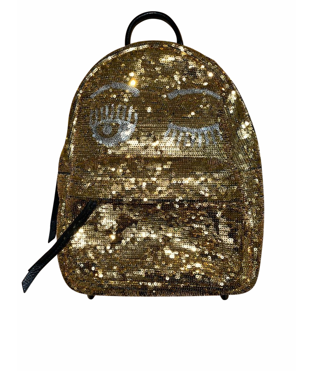 CHIARA FERRAGNI Золотой кожаный рюкзак, фото 1