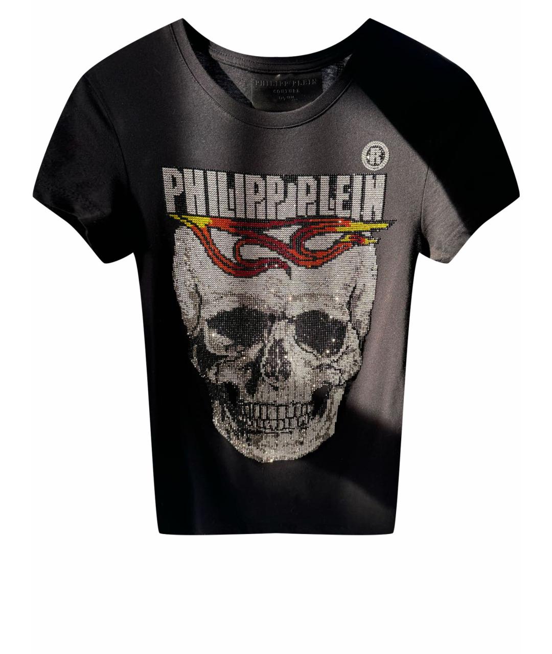 PHILIPP PLEIN Черная хлопковая футболка, фото 1