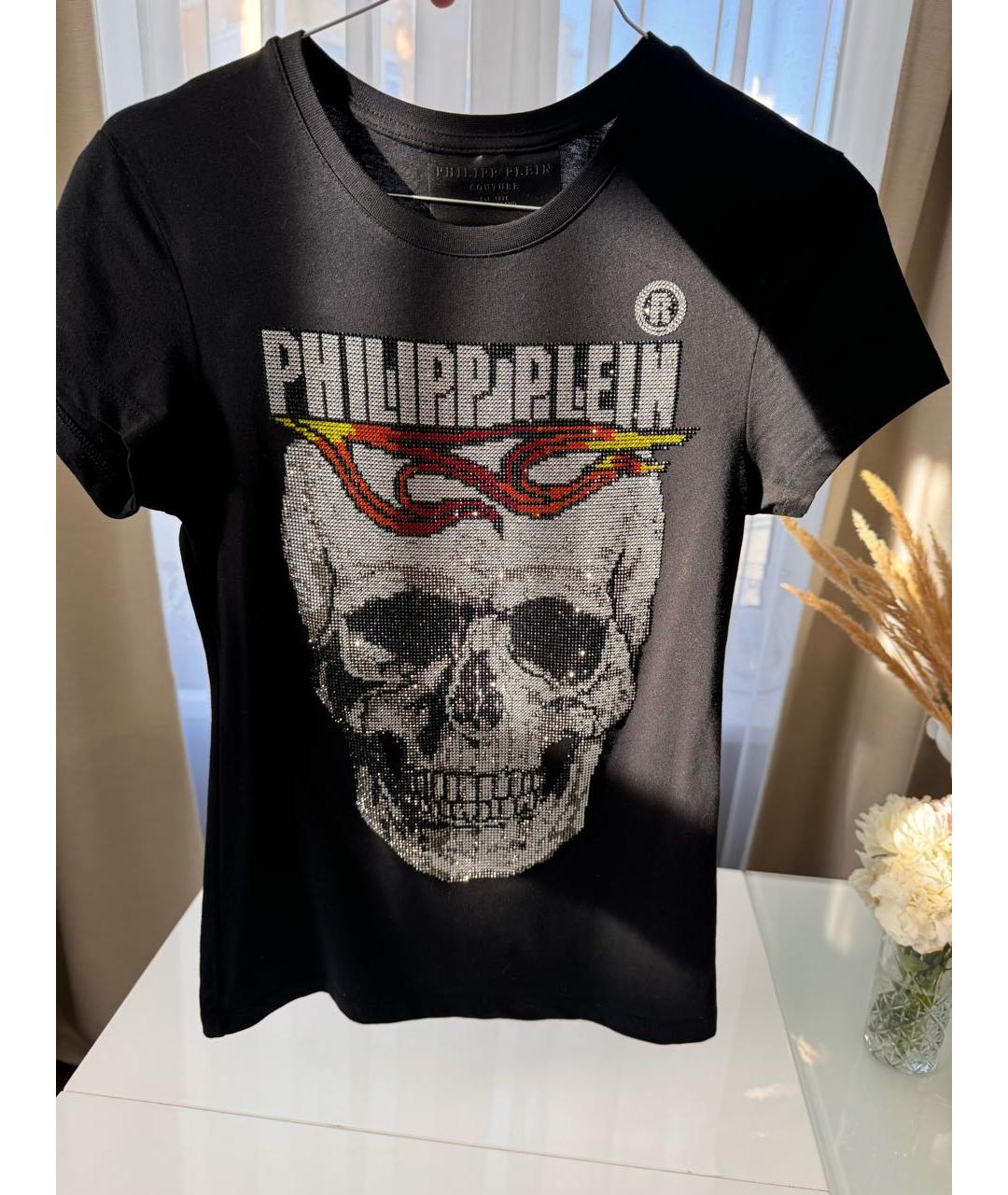 PHILIPP PLEIN Черная хлопковая футболка, фото 5