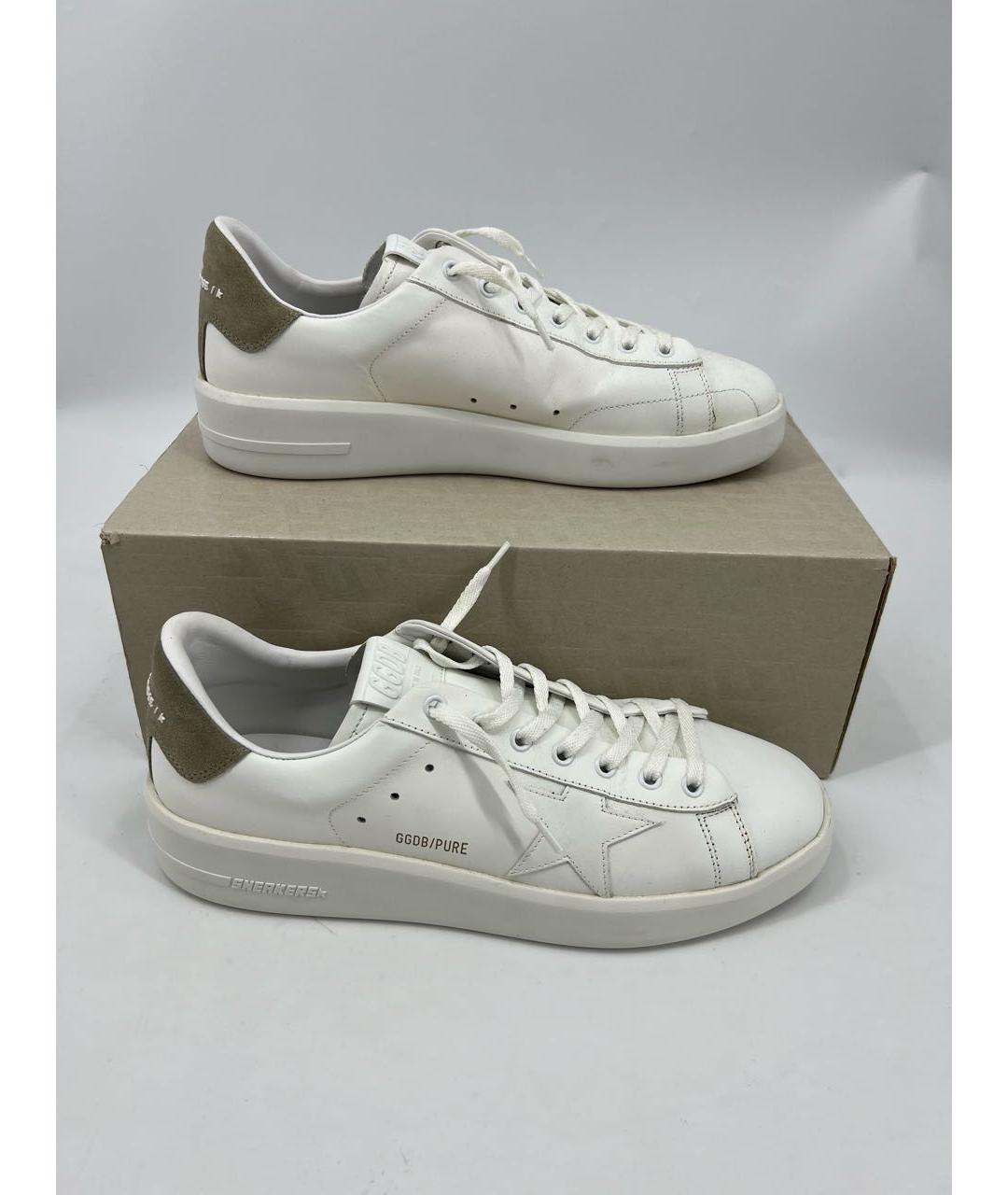 GOLDEN GOOSE DELUXE BRAND Белые кожаные низкие кроссовки / кеды, фото 5